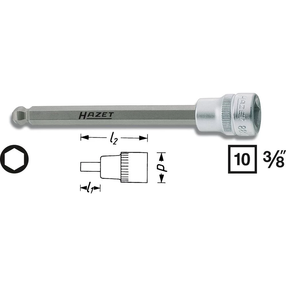 Hazet 8801KK-7 unutarnji šesterokutni bit za nasadni ključ 7 mm 3/4" slika