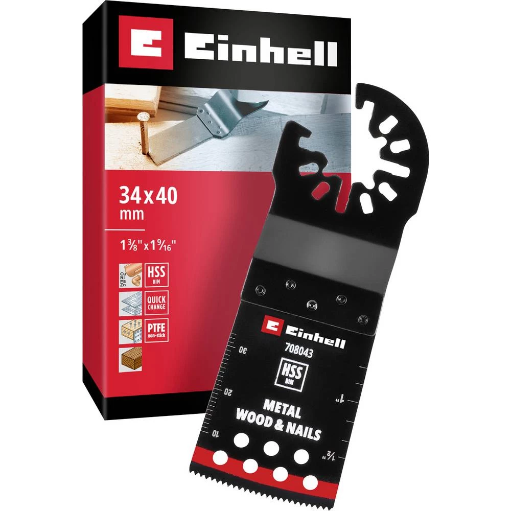 Einhell 708043 Tauchsägeblatt BIM Met, 34mm bimetal komplet dodatne opreme za višenamjenski alat 34 mm 1 kom. slika