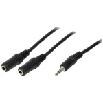 LogiLink CA1046 utičnica audio priključni kabel  0.20 m crna (mat)
