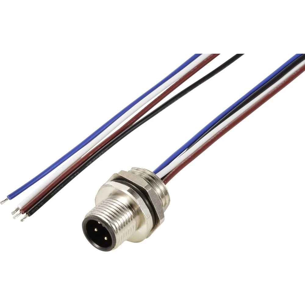 TRU COMPONENTS TC-12833040 ugrađeni utikač za senzor/aktivator M12 utikač, ugradni 0.5 m Broj polova: 4 1 St. slika