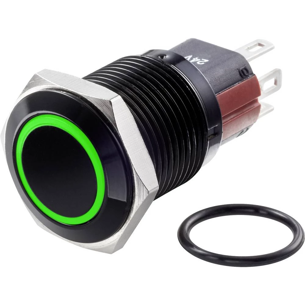 TRU COMPONENTS TC-GQ16-KF-11E/J/G/12V/A Tlačni prekidač sa zaštitom od vandalizma 48 V/DC 2 A 1 x OFF/(ON) IP65 vraća se u izspr slika