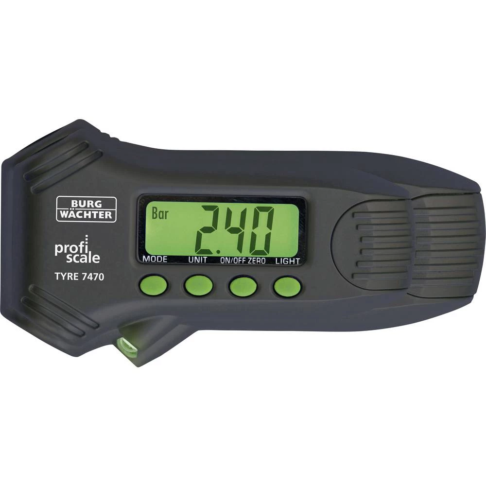 Mjerač profila guma, Mjerač tlaka u gumama digitalni Mjerni raspon tlaka zraka 0 - 14 bar Mjerno područje dubine 0 - 22 mm Burg slika