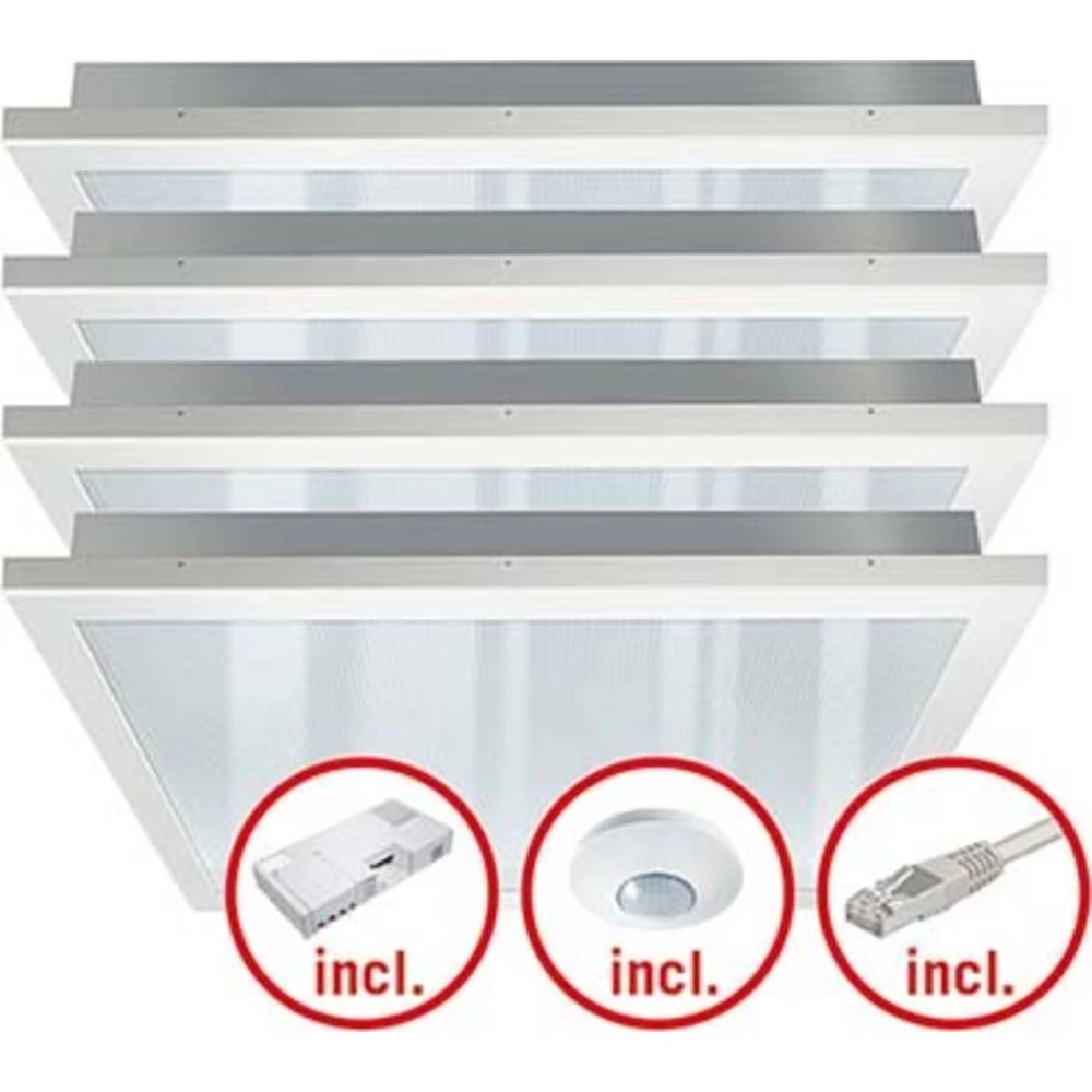 LED stropna svjetiljka LED LED fiksno ugrađena ESYLUX PNLCEL10 #EQ10122378 EQ10122378 Bijela slika