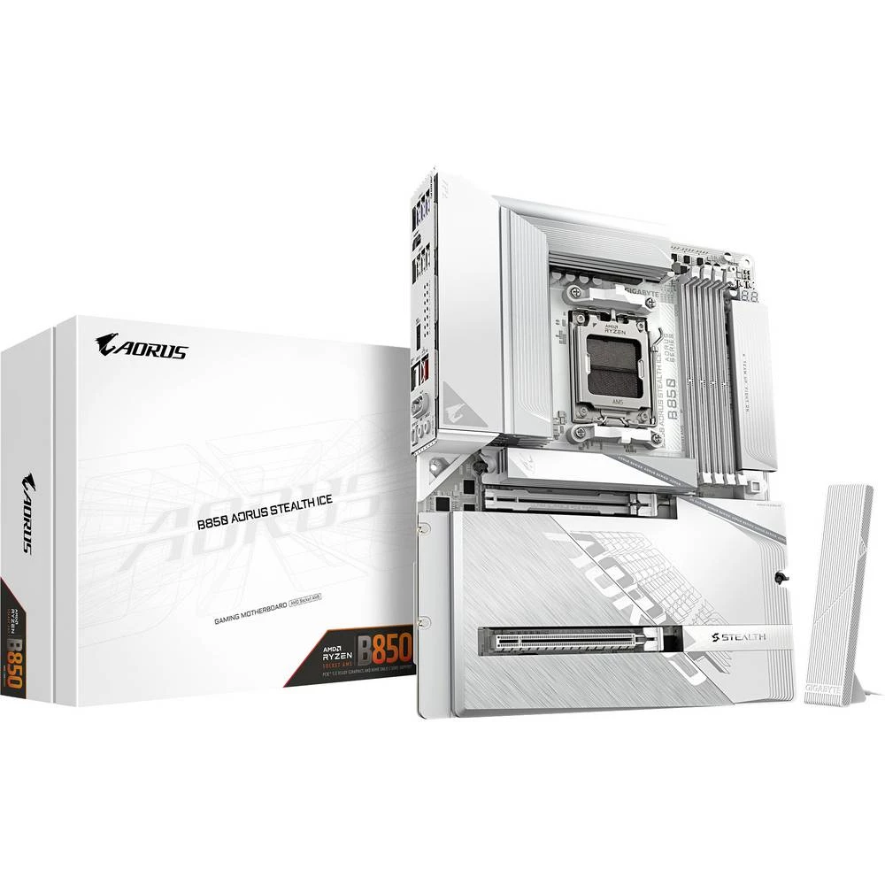 Gigabyte B850 A STEALTH ICE matična ploča Baza AMD AM5 Faktor oblika (detalji) ATX Set čipova matične ploče AMD® B8 slika