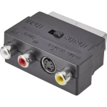 SCART / Činč / S-video adapter [1x SCART-utikač 3x činč-utičnica, S-video-utikač] crn s prekidačem SpeaKa Professional