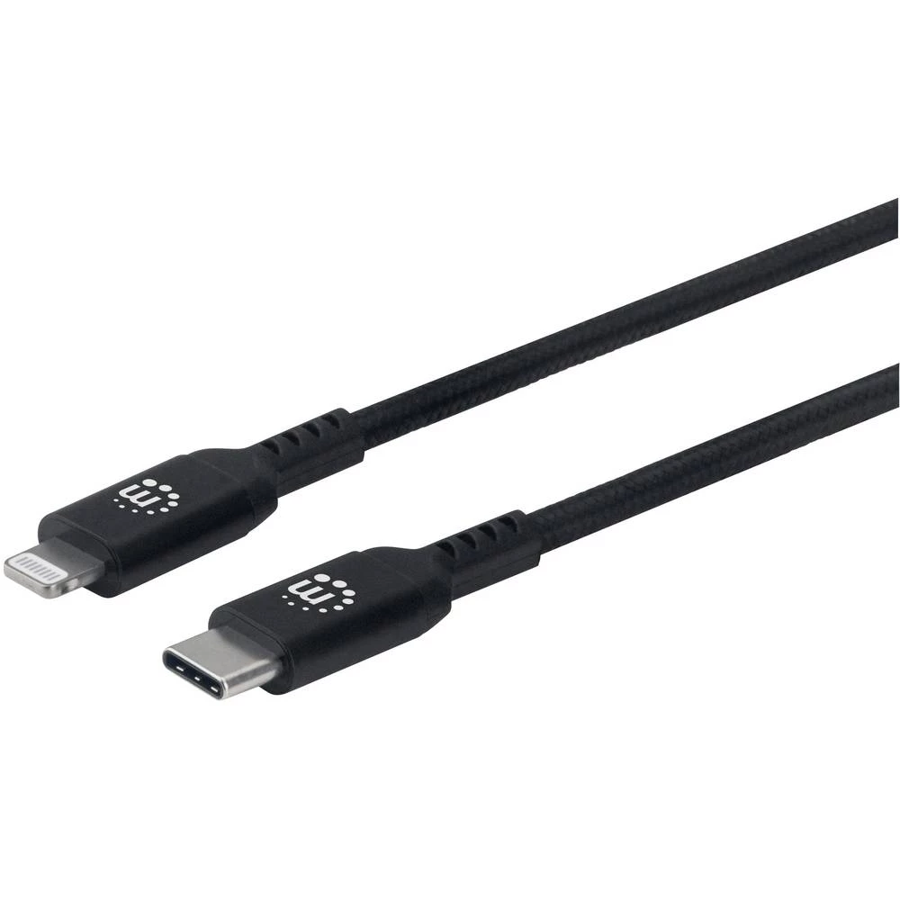 Manhattan Kabel za punjenje [1x Muški konektor USB-C&trade; - 1x Muški konektor Apple Dock Lightning] 1 m Crna slika