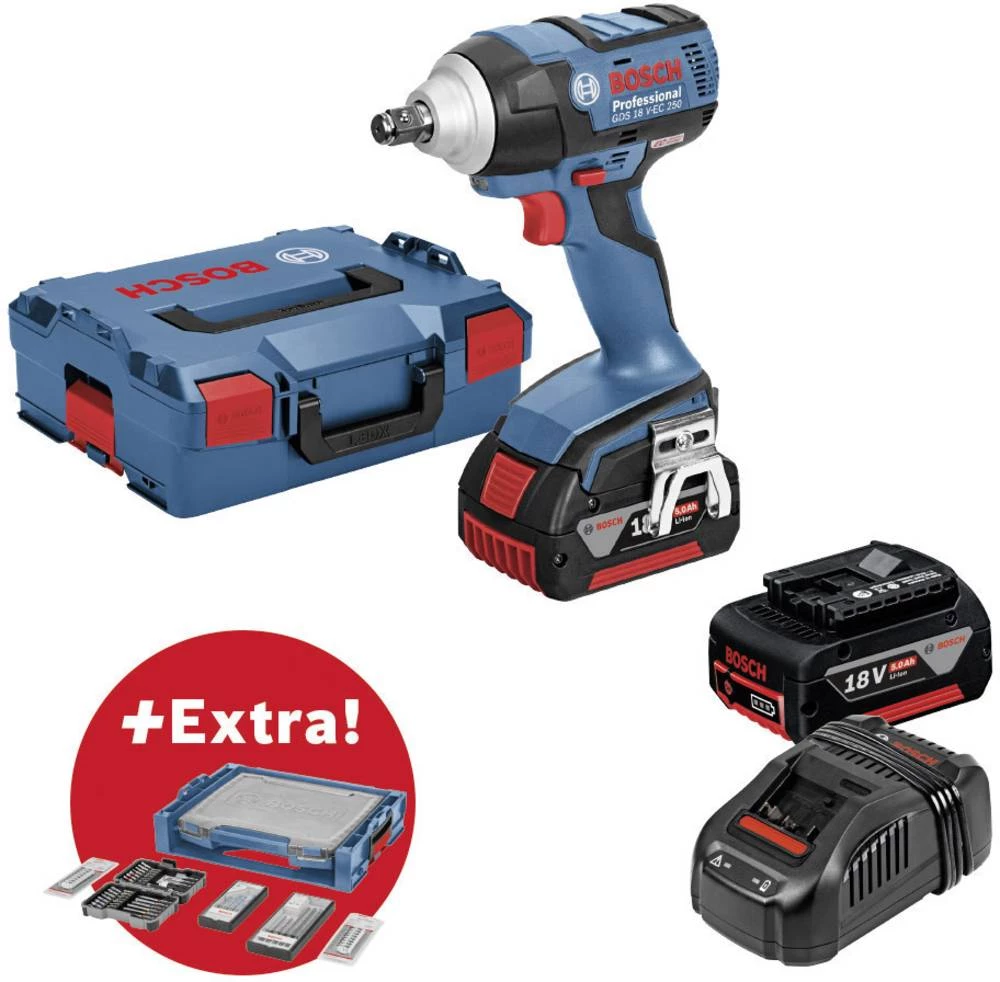 Bosch Professional GDS 18V-EC-250+68AS LiIon Akumulator 0615990K27 slika