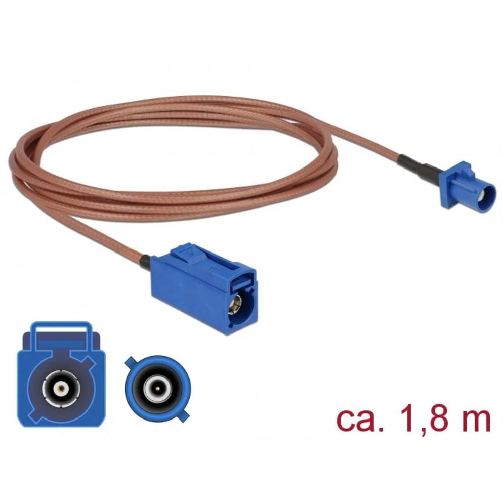 WLAN antene Priključni kabel [1x Fakra utičnica - 1x Fakra utikač] 1.8 m Delock slika