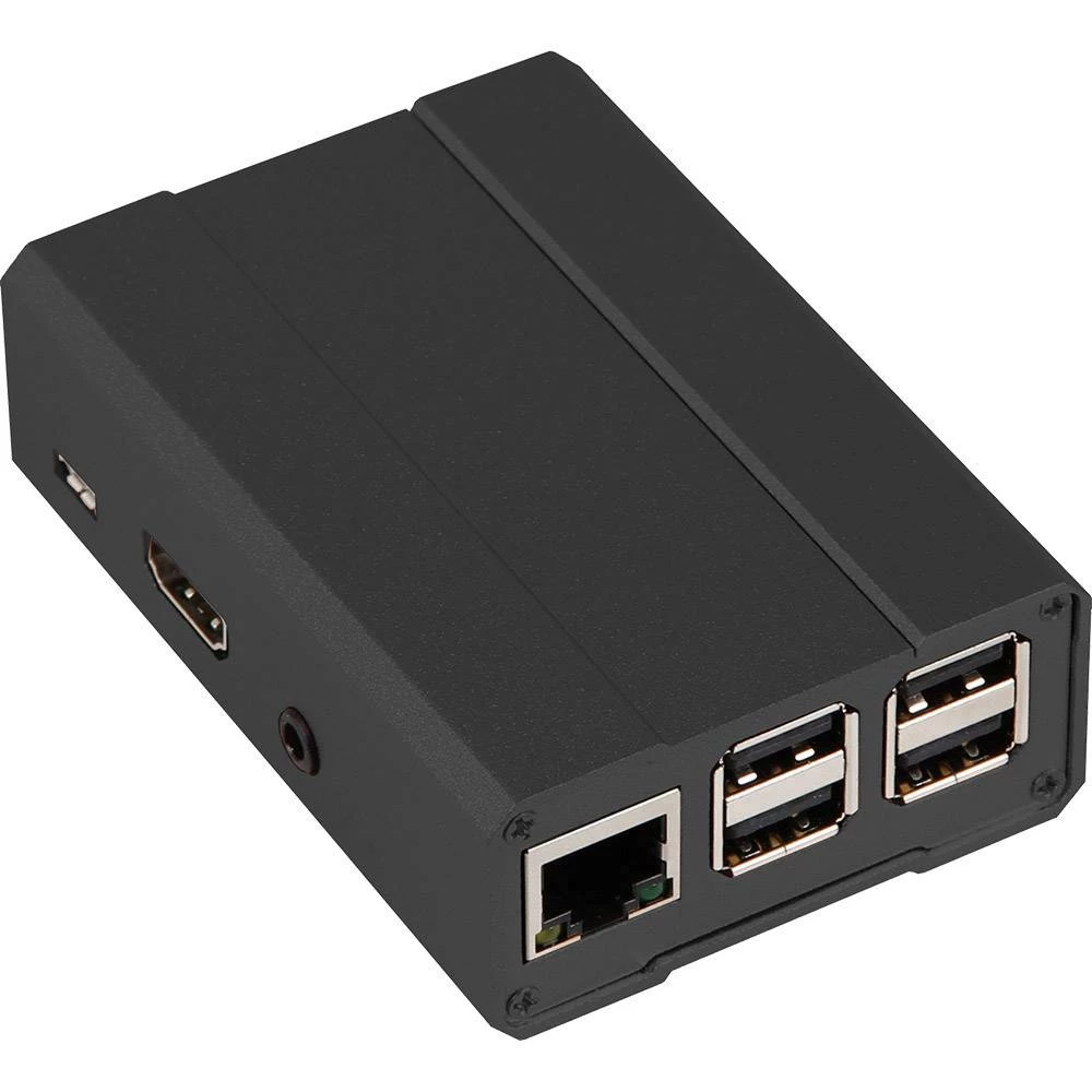 Joy-it RB-ALUCASE+03B SBC kućište ATT.LOV.FITS4_SERIES_DEVELOPMENTKITS: Raspberry Pi Prijenosni GPIO poklopac Crna slika