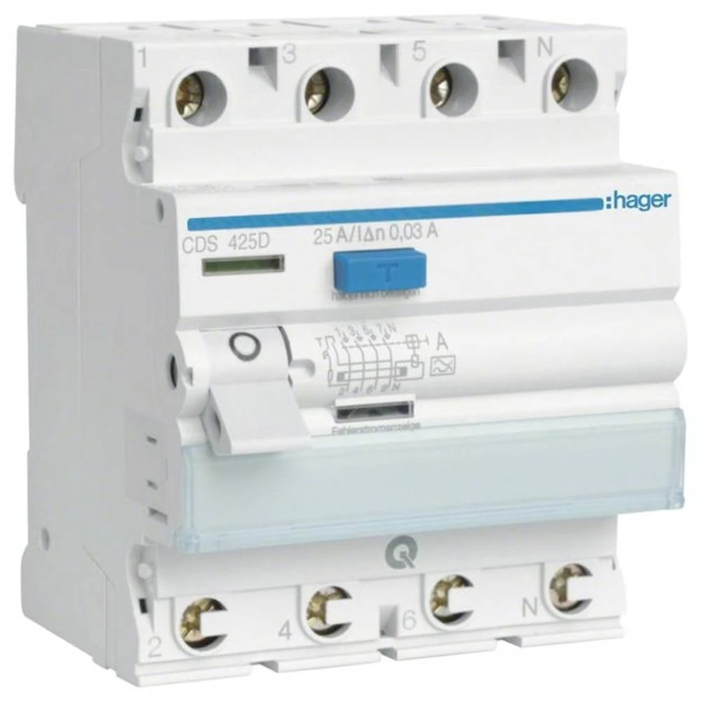 Hager CDS425D  FID zaštitna sklopka  A   4-polni 25 A 0.03 A 400 V slika