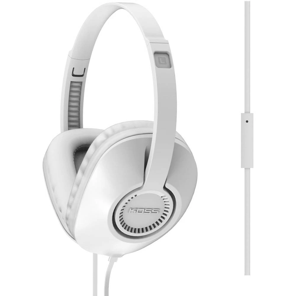 HiFi Naglavne slušalice KOSS UR23iW Preko ušiju Slušalice s mikrofonom, Kontrola glasnoće, Poništavanje buke Bijela slika