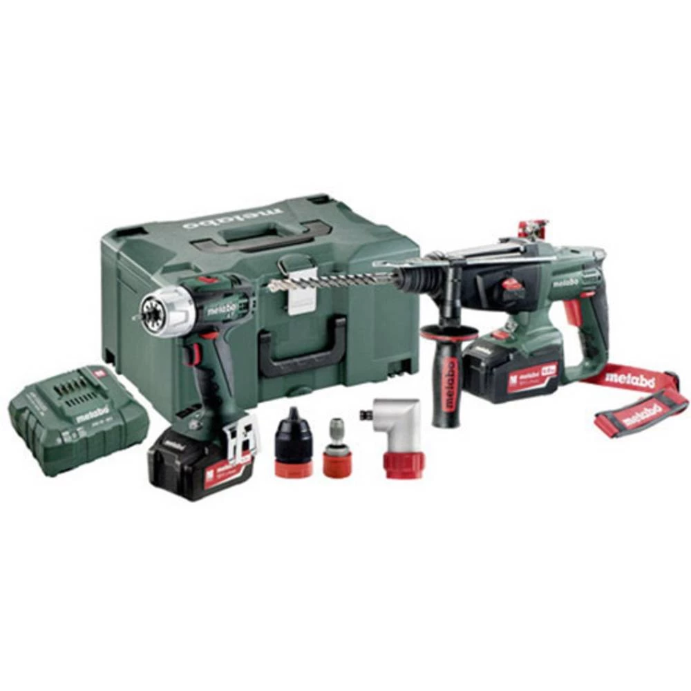Metabo Combo Set 2.3.3 18 V Akumulatorska bušilica, Akumulatorski kombinirani čekić LiHD Uklj. 2 akumulatora, Uklj. oprema slika