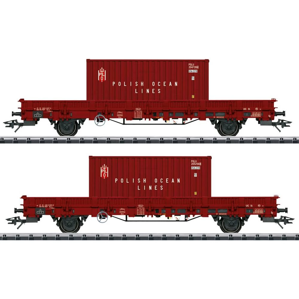 TRIX H0 T24555 Nizki bočni set od 2 24Z (Ks-x) PKP-a slika