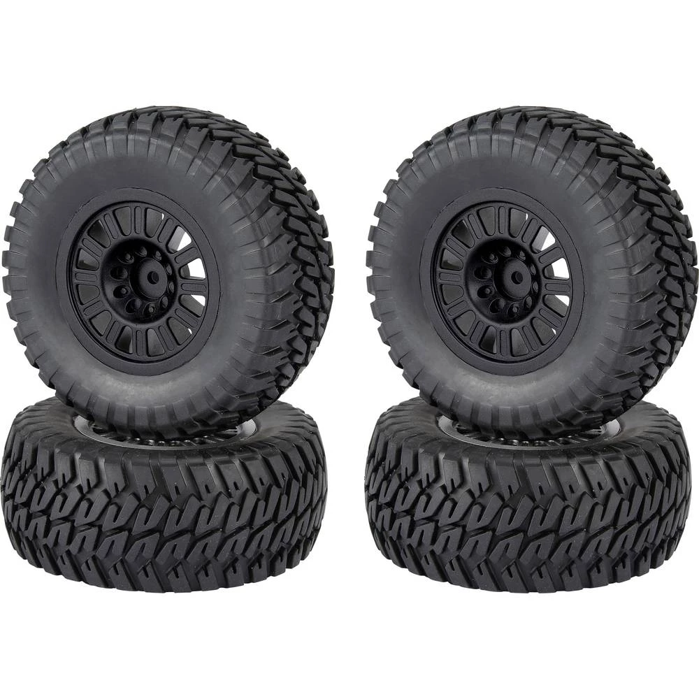 Reely 1:10 Buggy Kompletni kotači Block-Profil 12 krakova Crna boja 2 ST slika