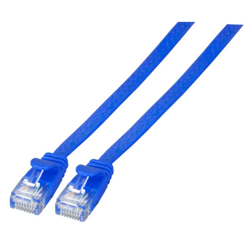 LAN (RJ45) Mreža Priključni kabel CAT 6A U/UTP 15 m Plava boja visokofleksibilan, Vatrostalan, Bez halogena, sa zaštitom za nosi slika