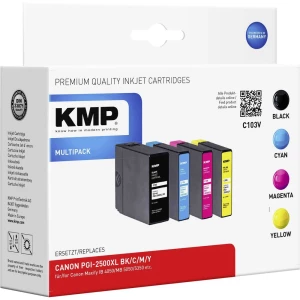 KMP Tinta zamijena Canon PGI-2500XL Kompatibilan Kombinirano pakiranje Crn, Cijan, Purpurno crven, Žut C103V 1565,0050 slika