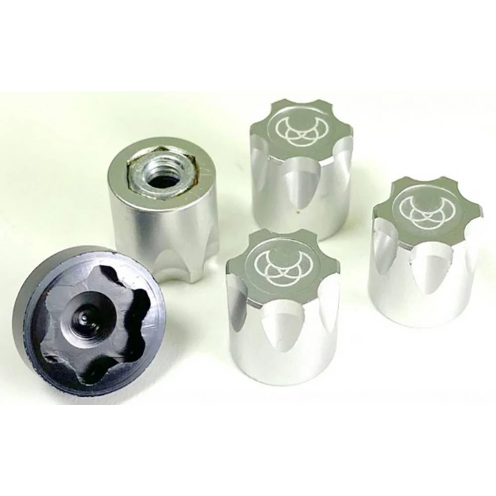 Absima 2560025 tuning dio Glavčina kotača M4 srebro 4 komada za mjerenje 1:10 slika