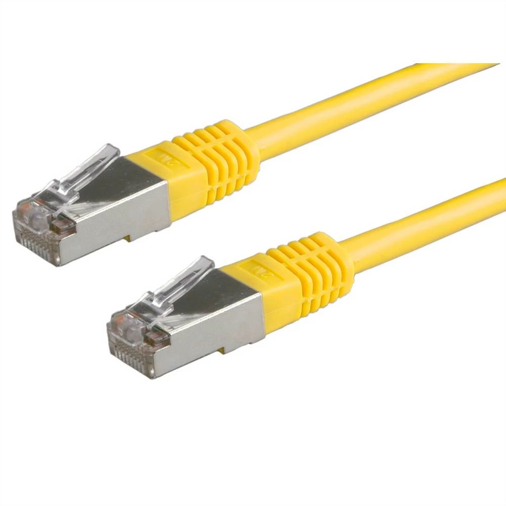 Roline 21.15.0142 RJ45 mrežni kabel, Patch kabel cat 5e F/UTP 2.00 m žuta 1 St. slika