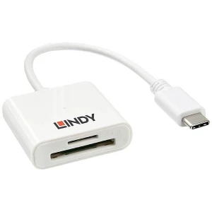 LINDY  vanjski čitač memorijskih kartica microSD, SD, USB-C™ USB 3.2 (1. gen.) bijela slika