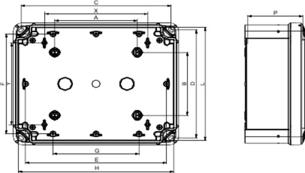Kućište za računala 65 x 74 x 54 Polikarbonat Siva (RAL 7035) Schneider Electric NSYTBP775 5 ST slika