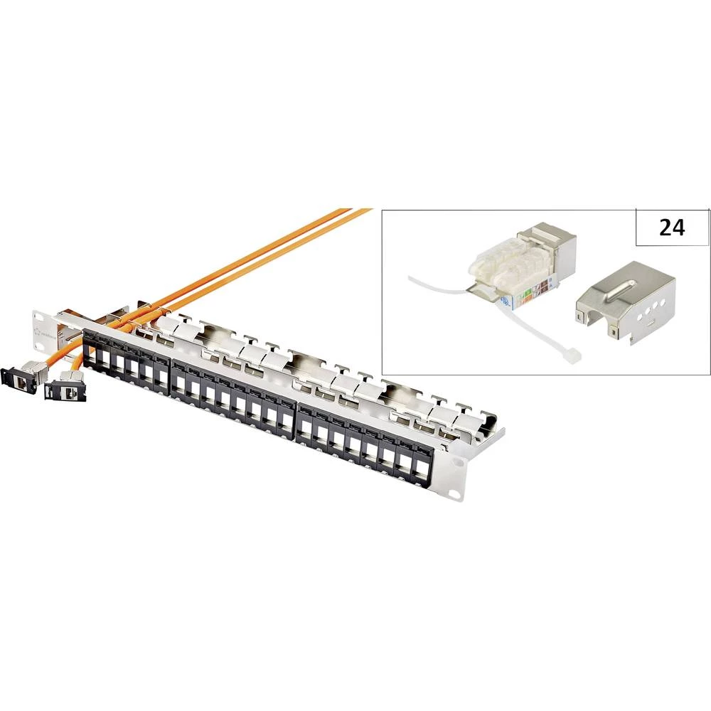 24 ulaza Mreža Patch panel Renkforce KS10 CAT 6 1 HE slika