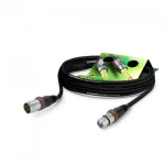 Hicon GA1B-2000-SW-BR XLR priključni kabel [1x XLR utičnica 3-polna - 1x XLR utikač 3-polni] 20.00 m crna