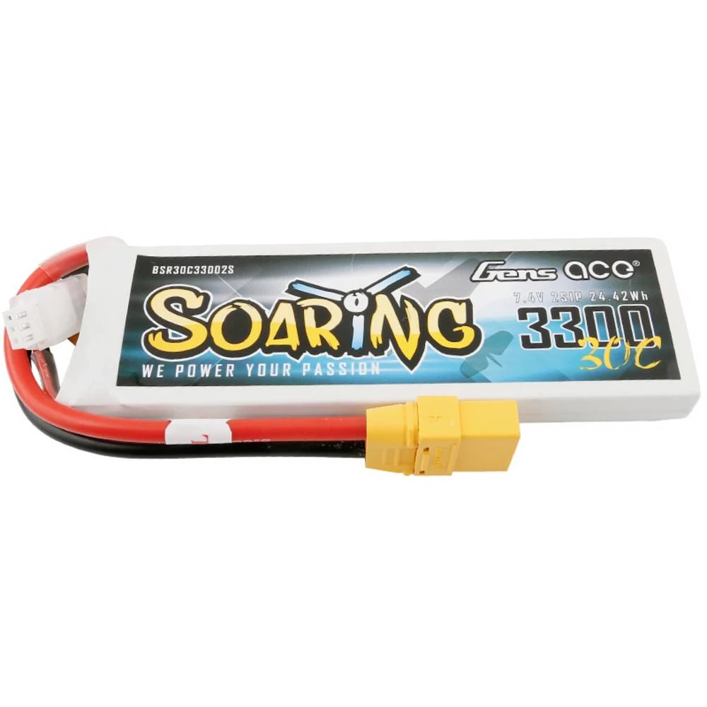 Gens ace lipo akumulatorski paket za modele 7.4 V 3300 mAh Broj ćelija: 2 30 C softcase xt90 slika