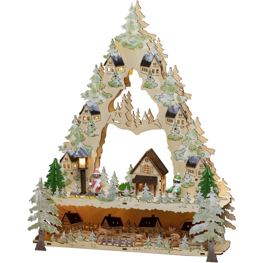 LED-lampa od drva Selo Toplo-bijela LED Konstsmide 3253-100 Prirodna slika