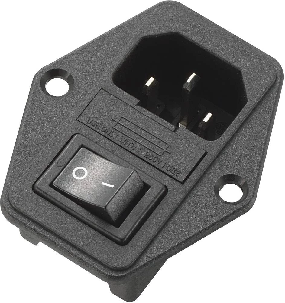 Utični konektor za rashladne uređaje Ugradbeni muški konektor, vertikalni Ukupan broj polova: 2 + PE 10 A Crna TRU COMPONENTS 1 slika