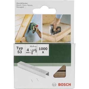 Tip stezaljke 53 1000 ST Bosch Accessories 2609255857 Tip spajalica 53 dimenzije (D x Š) 4 mm x 11.4 mm slika