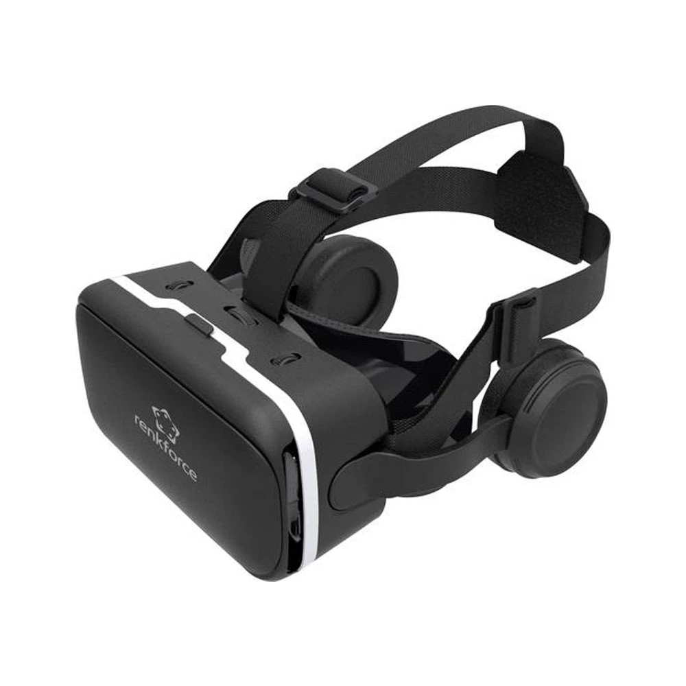 RF-VR2 crne naočale za virtualnu stvarnost s naglavnim slušalicama slika