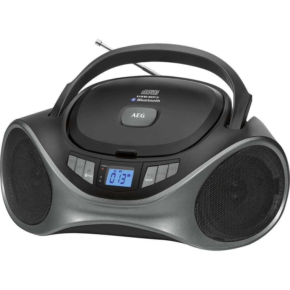 UKW CD radio AEG SR 4375 AUX, Bluetooth, UKW, USB Crna slika