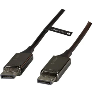 TECHly DisplayPort Priključni kabel [1x Muški konektor DisplayPort - 1x Muški konektor DisplayPort] 50 m Crna slika