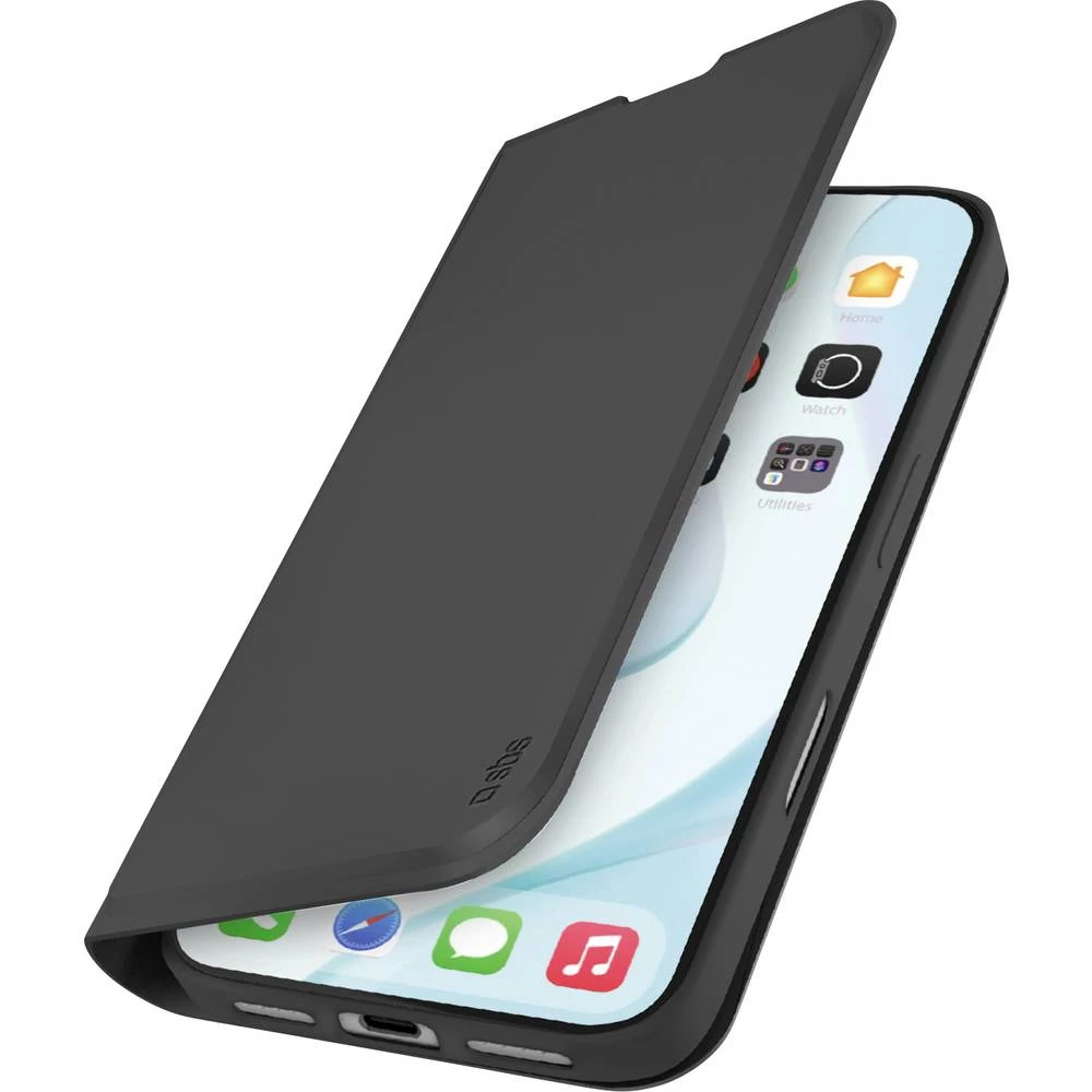 sbs mobile Wallet Smooth sklopivi poklopac za mobilni telefon Apple iPhone 17 crna TEWALIP1763K slika