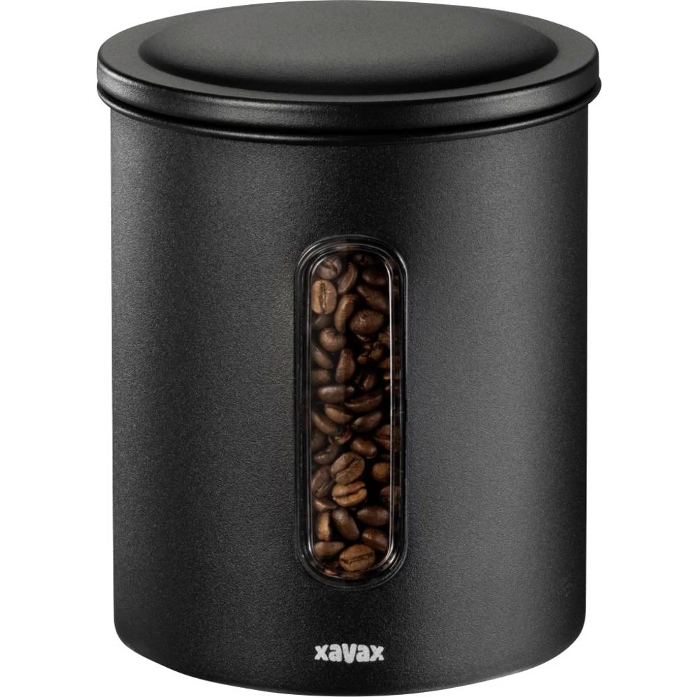 Xavax Kaffeedose für 500g Bohnen oder 700g Pulver, luftdicht, aromadicht, Schwarz 00111275 doza za zrna kave slika