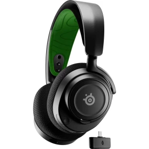 Steelseries Arctis Nova 7X igre Over Ear Headset Bluetooth®, bežični stereo crna, zelena smanjivanje šuma mikrofona slušalice s mikrofonom, kontrola glasnoće, utišavanje mikrofona slika