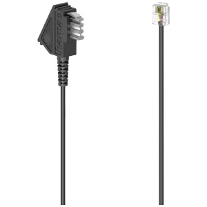 Hama telefon priključni kabel [1x muški konektor TAE-F - 1x RJ11-muški konektor 6p4c] 10 m crna slika