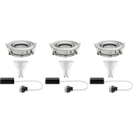 LED ugradbena svjetiljka Nova Plus osnovni set zakretna IP65 okrugla 93mm 30° GU10 3x7W 230V 2700K brušeno željezo Paulmann  ugradno svjetlo za kupaonicu 3-dijelni komplet    21 W  željezna