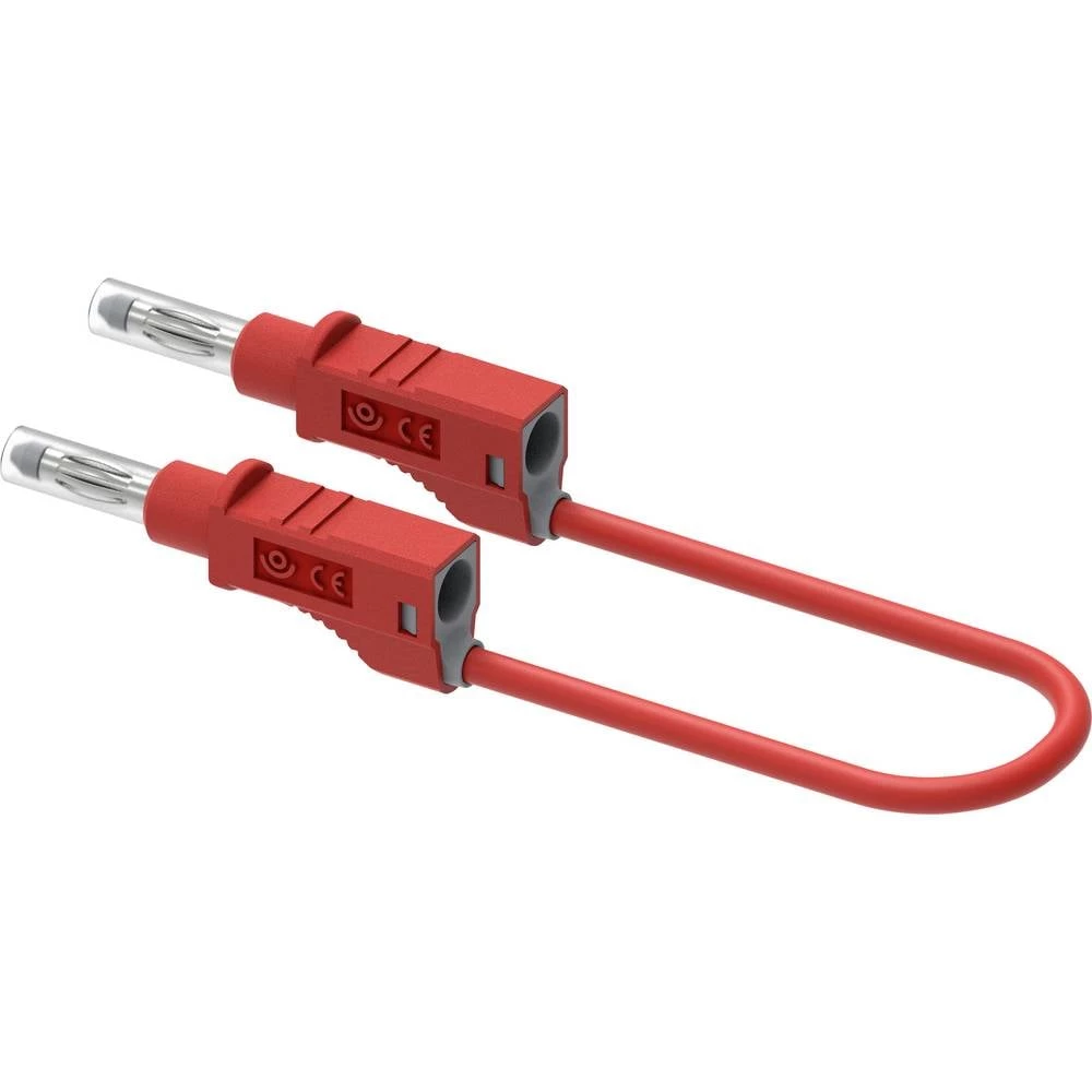 Electro PJP 2211/600V-CD1-50R mjerni vod banana utikač 50 cm crvena 1 kom. slika
