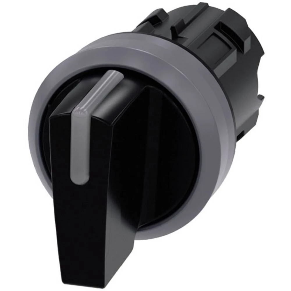 Siemens 3SU1032-2BL10-0AA0 preklopni prekidač prednji prsten od metala, osvjetljen geg pješčano-siva, crna 2 x 45 °  1 St. slika