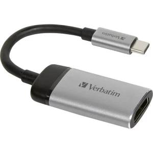 Verbatim 49143 USB-C adapter [1x muški konektor USB-C™ - 1x ženski konektor HDMI] srebrna (mat) 0.10 m slika