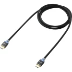 HDMI priključni kabel sa LED [1x HDMI-utikač 1x HDMI-utikač] 3 m crn
