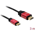 Delock HDMI Priključni kabel [1x Muški konektor HDMI - 1x Muški konektor Mini HDMI tipa C] 3 m Crna slika