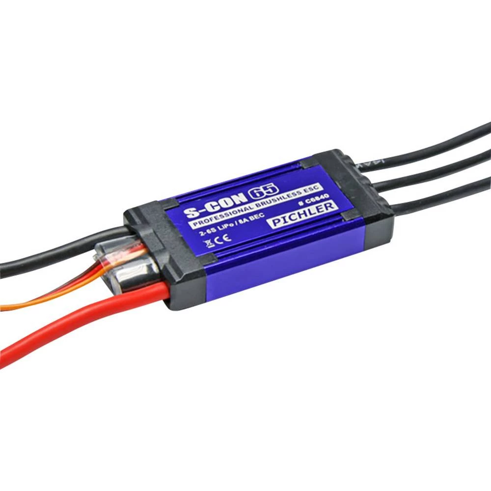 Regulator leta za Brushless modele aviona Pichler S-CON 65 Opteretivost (maks.): 85 A slika