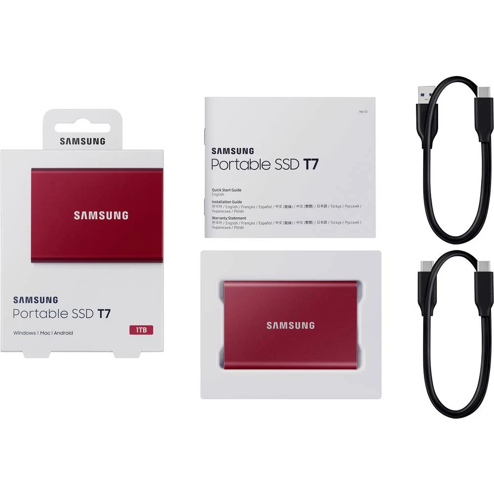 Samsung MU-PC1T0R/WW Portable T7 vanjski ssd tvrdi disk 1 TB USB 3.2 (gen. 2) slika
