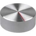 Okretni gumb S gumbom za obilježavanje Aluminij boja (Ø x V) 40 mm x 15 mm Mentor 524.611 1 ST slika