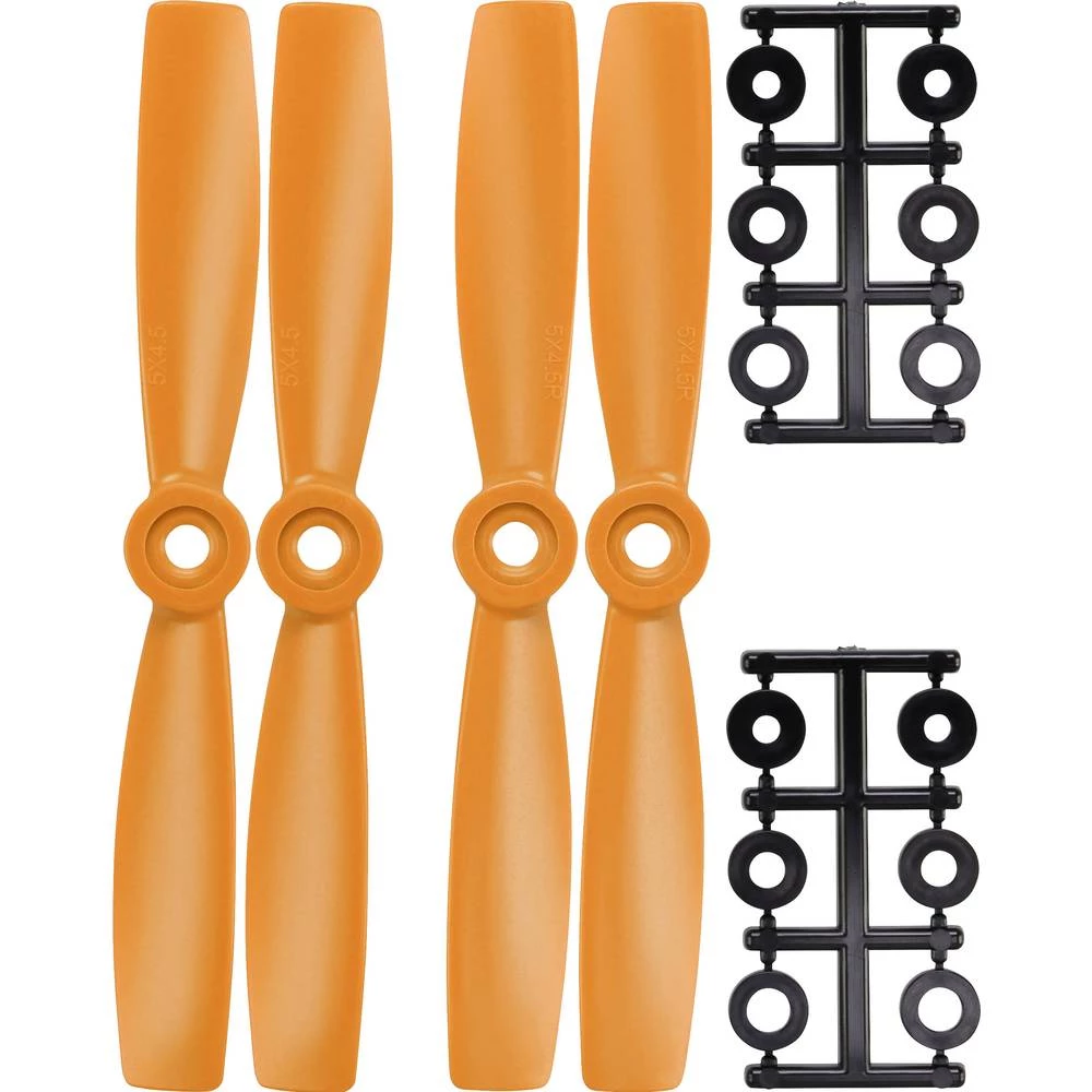 HQ Prop 2-lopatice Komplet propelera za trkaće koptere Radijusni 5 x 4.5  (12.7 x 11.4 cm) BN5X4.5O&BN5X4.5RO slika