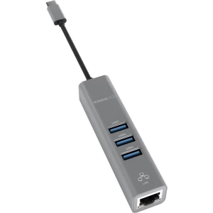 Terratec CONNECT C2 USB-C™ (3.2 Gen 2) Multiport Hub siva slika