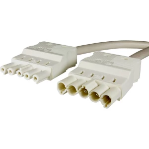 Adels-Contact 96475520 mrežni priključni kabel mrežni adapter - mrežni konektor Ukupan broj polova: 4 + PE bijela 2.00 m 20 St. slika
