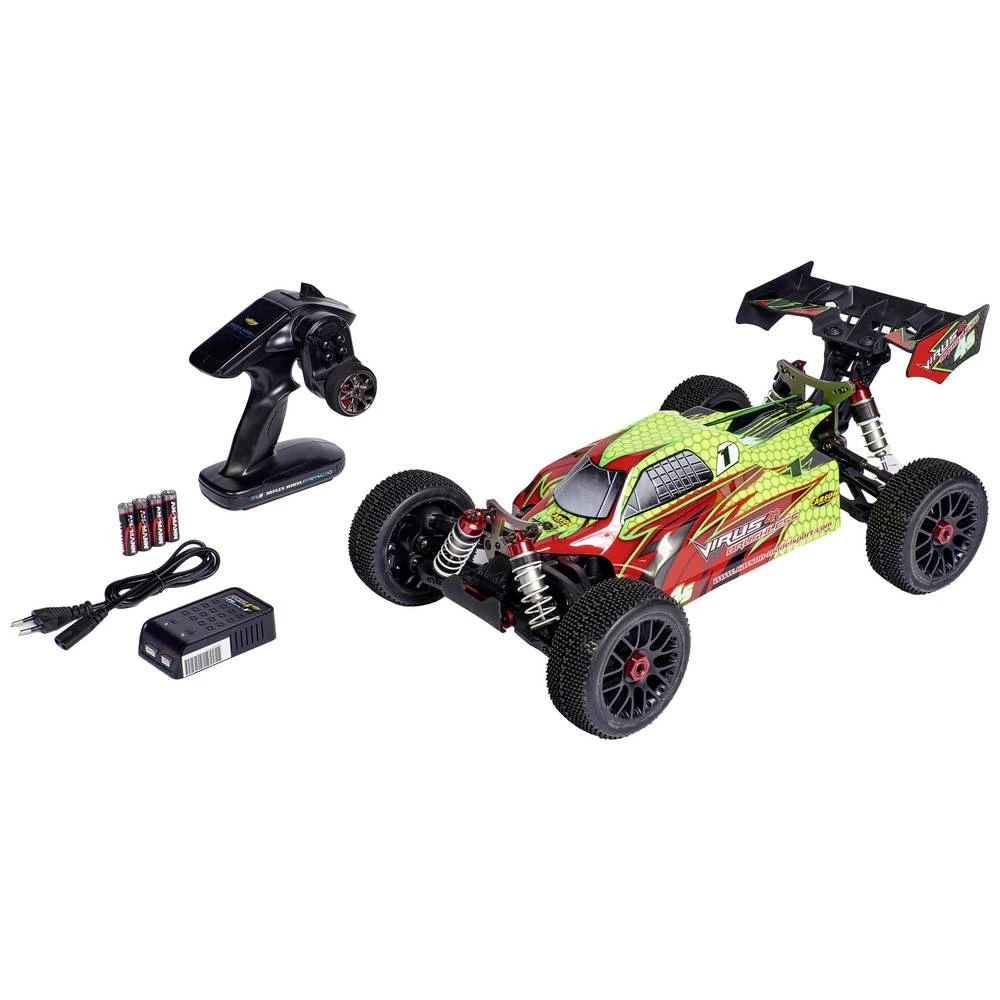 Carson RC Sport Virus 4.1 neonsko-žuta bez četkica 1:8 RC model automobila električni  buggy pogon na sva četiri kotača (4wd) RtR 2,4 GHz slika